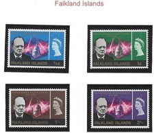 ÎLES MALOUINES Sc#158-161 SIR WINNON CHURCHILL LOT de 4 MNH**