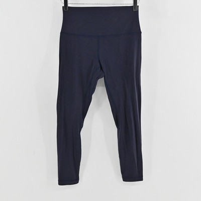 Lululemon Align High Rise Crop Pant Womens Size 8 Navy Blue Leggings Yoga Active