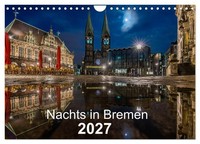 "Calendar 2027 · US Version · Bremen At Night (Wall Calendar 2027 12\" × 8\" Landsc"