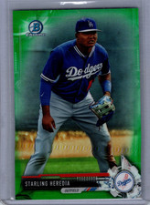 2017 Bowman Chrome - Prospects Starling Heredia #BCP226 Green Refractor /99 (RC)