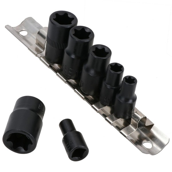 1/4 Zoll + 3/8 Zoll Antrieb Innengewinde Schlagschrauber E Torx Stern Stecksc...-image