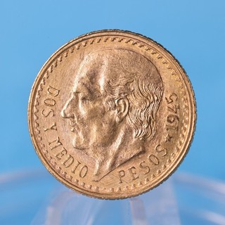 Mexico 2 5 Pesos 1945 Hidalgo 2 0833 Gramm 900 Gold Vz (Nr46)