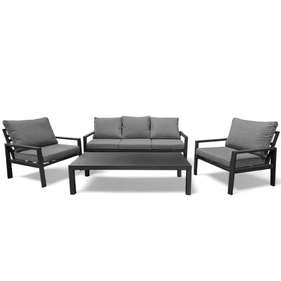 osoltus Alu Lounge Gartenmöbel Outdoor Set Haugesund 3er grau