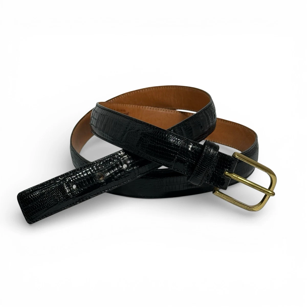 Brighton Black Waist Belt with Gold Embroidery Sz L-34 Brighton 34 Size Belts for Women for sale | eBay main image 2