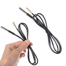 Zalati 2x Temp Sensor Probe 1M Cable Stainless Steel for Water/Liquid Use