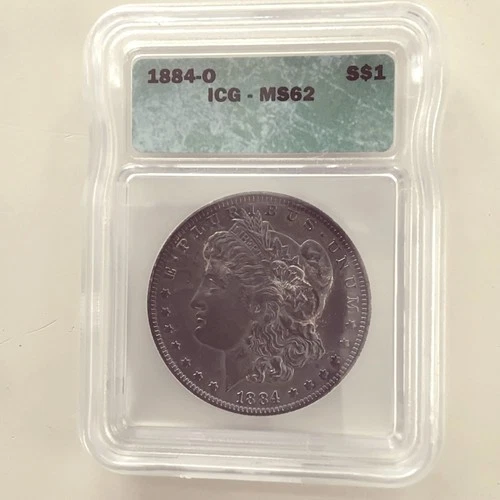 1884-O Morgan Silver Dollar MS62 ICG Uncirculated New Orleans Mint