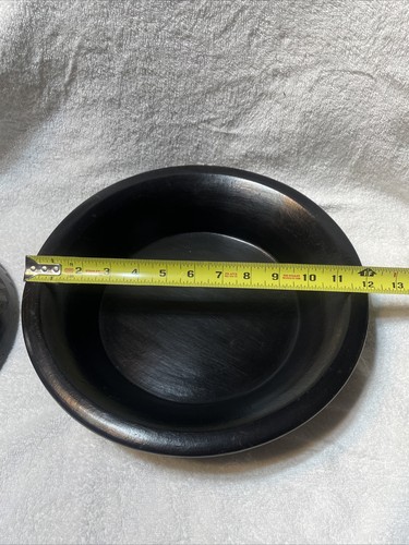 Vintage Handcrafted Indonesian Lombok Black Tagine Earthenware Pottery Etched - Picture 3 of 11