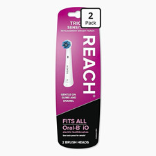 Reach Trios Sensitive Heads for Oral-B iO, Soft Bristles, 2 Pack