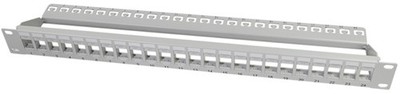 LogiLink 19' Keystone Patch Panel, unbestückt, lichtgrau