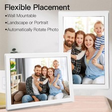 Digital Picture Frame 15 Inch HD Touch Screen 32GB Auto Rotate Wall Mountable
