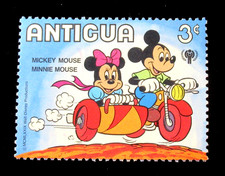 Antigua Stamp Scott 565 Disney Mickey Mouse 3 Cent 1980 MVLH