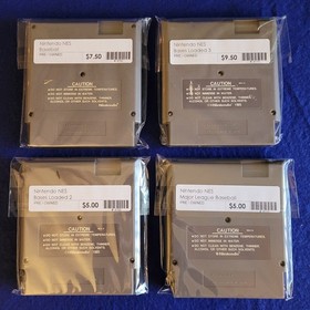 Four Tested NES Games - Baseball, Major League Baseball, Bases Loaded 2 and 3