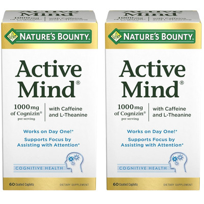 Nature s Bounty Active Mind 60 Caplets Each (Pack of 2)