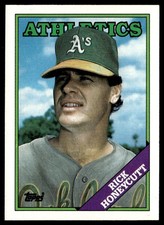 1988 Topps Rick Honeycutt Oakland Athletics #641