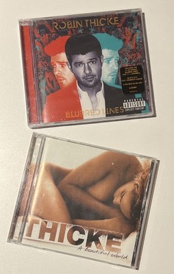Robin Thicke 2 CD Lot Blurred Lines Explicit Sealed A Beautiful World Debut