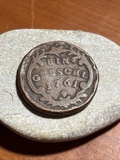 GERMAN STATES BOHEMIA 1761 Ein Greschl Gröschl Copper Coin KM#791