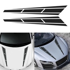 2x Motorhaube Auto Aufkleber Streifen Dekor Sticker Tuning Racing Viperstreifen