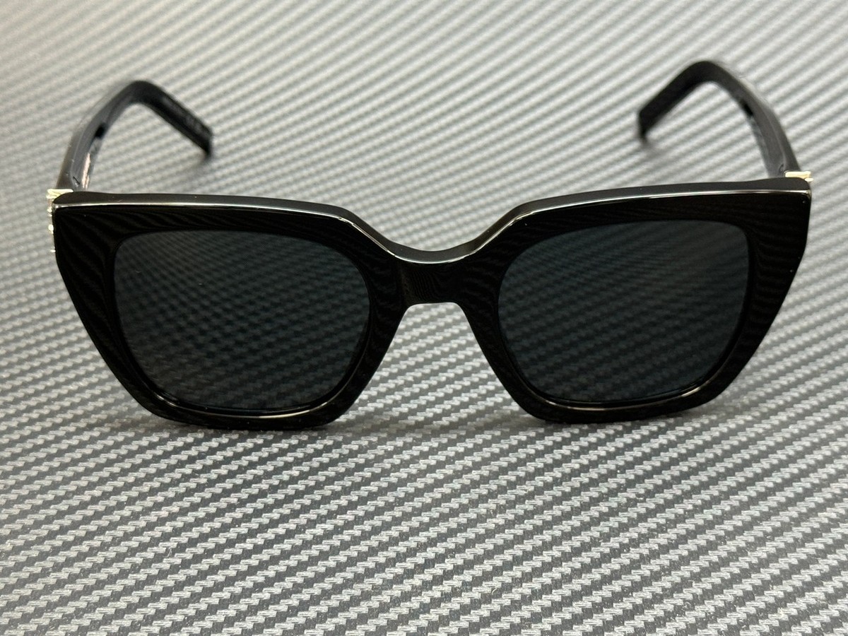 SAINT LAURENT SL M143 001 Black Grey Women's 51 mm Sunglasses | eBay