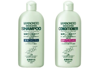 Kaminomoto Medicated Shampoo & Conditioner Set B&P 300 ml Schuppen juckende...