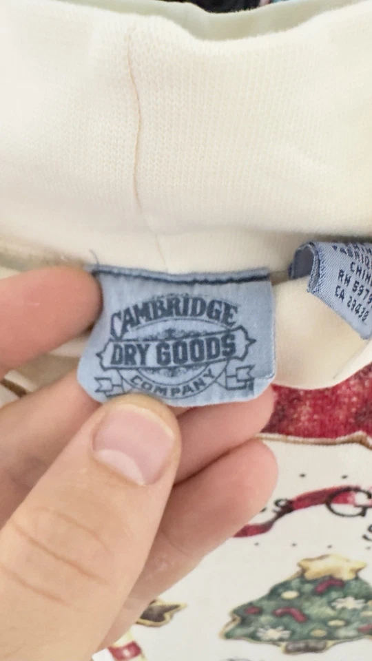 Suéter Vintage Cambridge Dry Goods Mujer Grande Navidad Galletas Años 90 Pequeño Foto 4 de 4