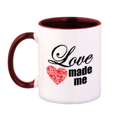 Coffee Mug Love Made Me Lips Valentine Day Holidays and Occasions Tea Cup