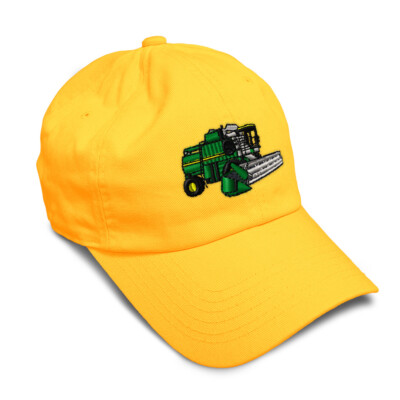 Soft Women Baseball Cap Combine Harvester Embroidery Dad Hats for Men
