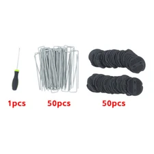 101 Pack Landscape Staples With Gasket Washer Caps 6 Inch Vapor Barrier Stakes