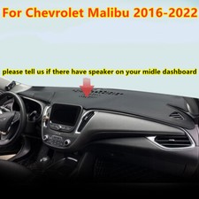 Black Leather Dash Board Cover Protector Mat Pad For Chevrolet Malibu 2016-2022