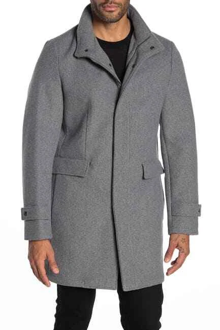 DKNY Dorian Funnel Neck Coat | eBay
