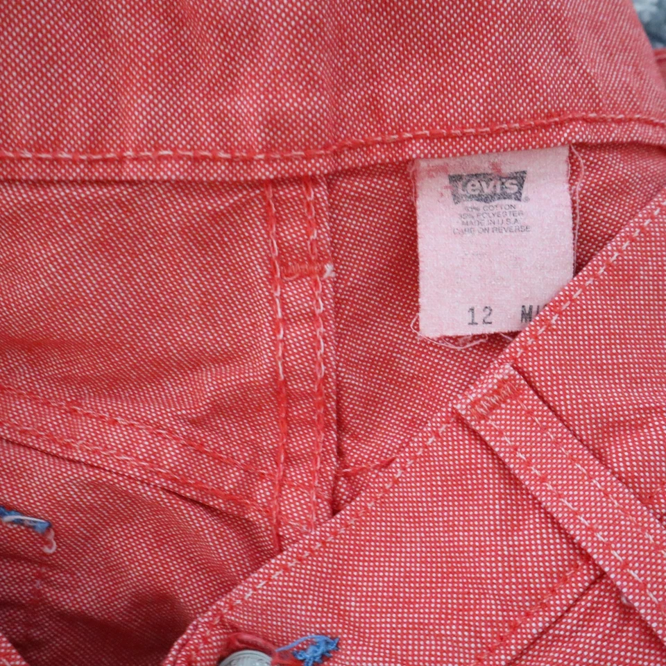 Pantalones de mezclilla Levi's 577 vintage años 90 para mujer calce suelto pierna recta talla 12 rojos Foto 4 de 4