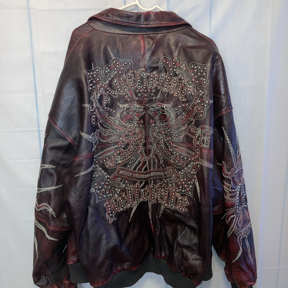 Marc Buchanan Pelle Pelle leather Rhinestone Studded Jacket Marc Buchanan Pelle Pelle leather Rhinestone Studded Jacket