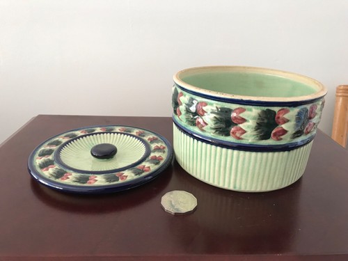 VINTAGE MADE IN JAPAN BISCUIT BARREL 1950’s 10 cm x 15.5cm diameter - Picture 8 of 8