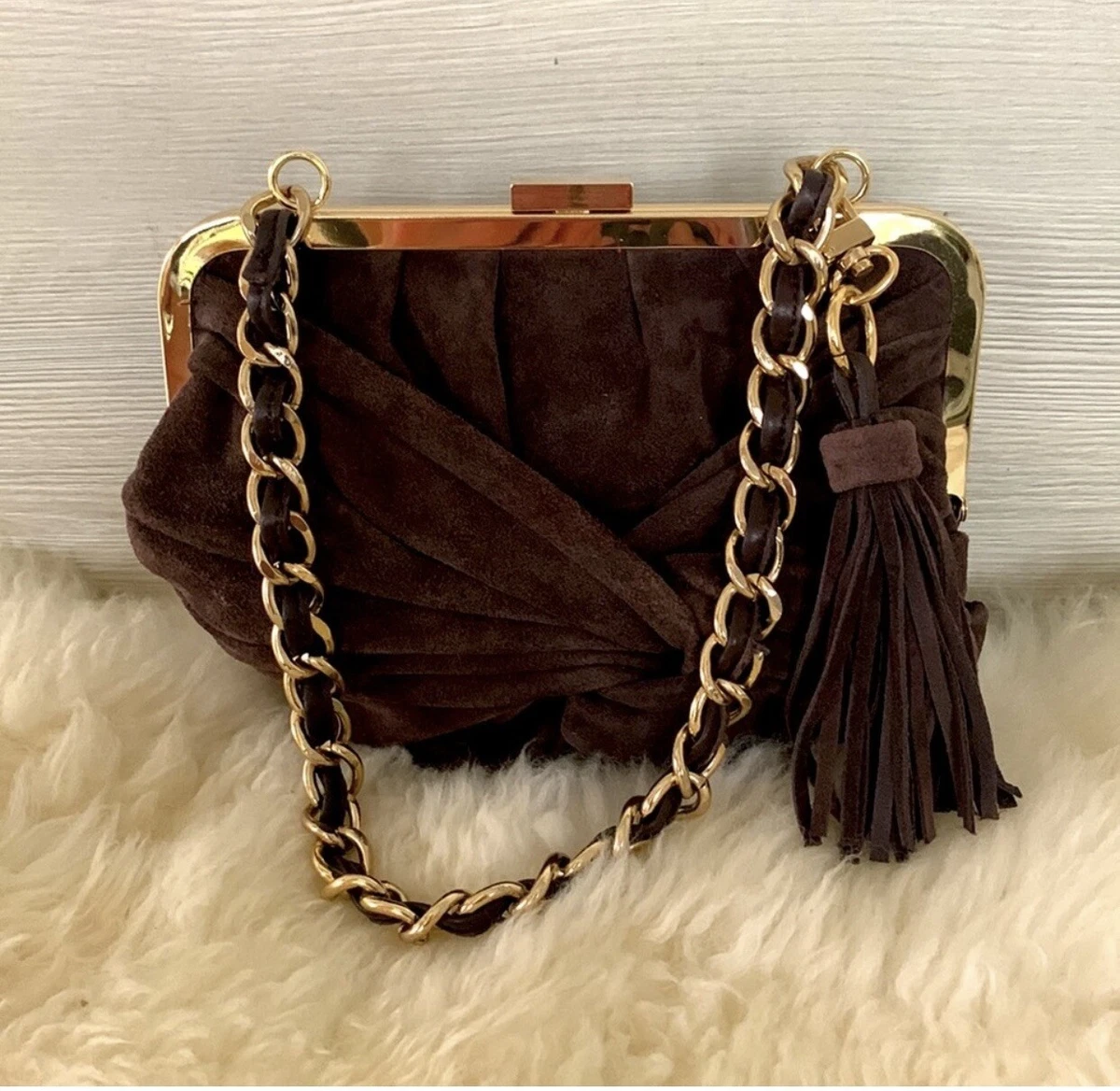 Adrienne Vittadini Brown Quilted Sling Crossbody Bag | Like New Condition Adrienne Vittadini Nylon Crossbody Bags for Women for sale  main image 3