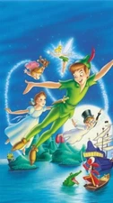 Peter Pan - HAPPY THOUGHTS - 6x10 Cotton Quilt & Crafting Fabric Block
