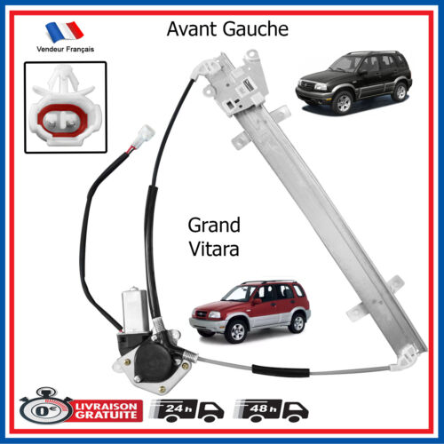 Mecanisme Leve Vitre + Moteur Avant Gauche pour Grand Vitara = 8340265D10 - Afbeelding 1 van 3