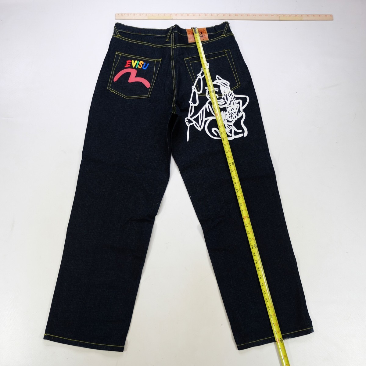 Rare VTG EVISU No. 2 Lot 0001 Fisherman Logos Denim Jeans Rare VTG EVISU No. 2 Lot 0001 Fisherman Logos Denim Jeans