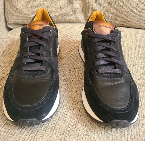 Scarpe sneakers stringate uomo Magnanni Savi nere in pelle misura 8 24748 - Foto 11 di 15
