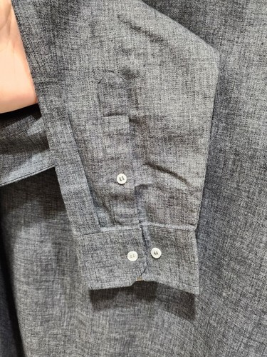 Larsson & Co Shirt Men's Size L Blue Long Sleeve Button Down Casual - Picture 12 of 14