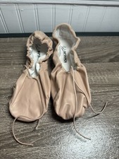 New NOS SO DANCA Adult Brazil Split Sole Leather Ballet Slipper PINK 7 W