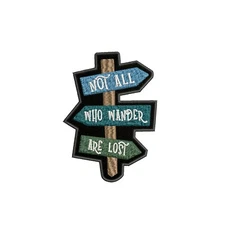 Not All Who Wander Are Lost Embroidered Patch Iron-on/Sew-on Nature DIY Applique