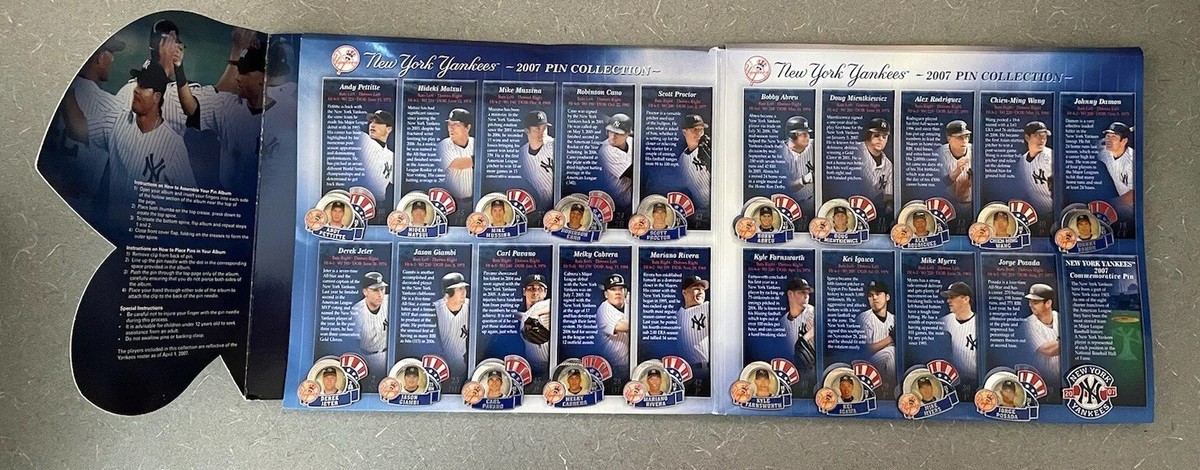 NY Yankees 2007 Pin Collection COMPLETE SET of 20 with Album 