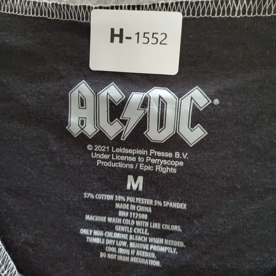 ACDC женщин верхний средний черный футболка укороченный шоссе в ад графический футболка - Изображение 4 из 4