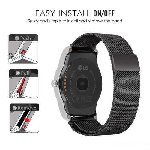 Magnetisches Milanese Loop Watch Band Armband für LG Watch R W100 LG Watch Urbane W150 - Bild 7 von 25
