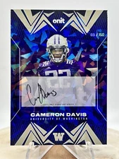 2023 ONIT Athlete Cameron Davis /150 AUTO CRACKED ICE SP #22 Washington