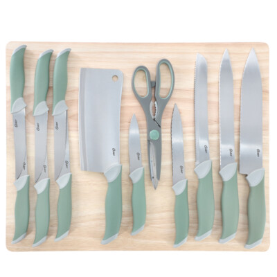 Oster 143720.14 Linbergh 14 Piece Stainless Steel Cutlery And Cutting Board Set