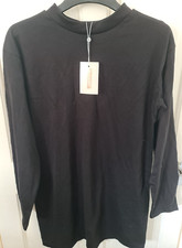 Image of Missguided Basic Tshirt Dress Ls Black size 10 Long sleeve