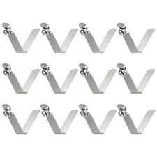 12 Stück Ein-Knopf-Kajakpaddel-Schnappfederclip 42x7mm 65Mn-Federstahl Rohrclips