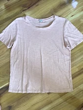 Splendid Crew Neck Slub Cotton Short Sleeve Tee Shirt Women’s Ladies L Large