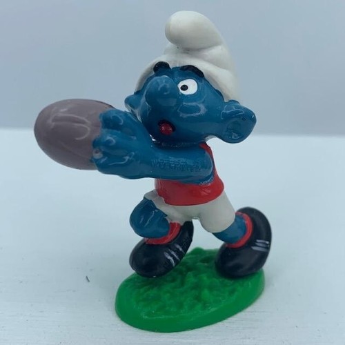 Smurfs 20150 Australian Football Rugby Smurf Vtg Figure PVC Schleich
