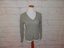 NWOT Polo Ralph Lauren 100 Cashmere Size Medium Oatmeal Cable Knit Sweater 4025